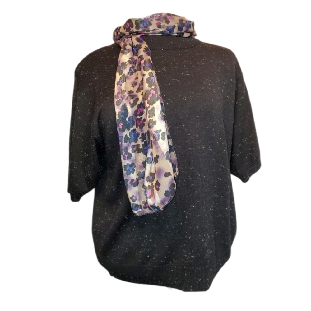 Norton McNaughton Black Marled Sweater